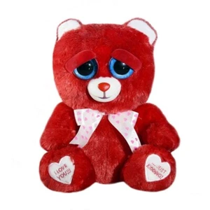 Juguete de peluche Feisty Pets Meghan Madlove™️ San Valentín Bear Grin 8,5" - Imagen 1 de 3