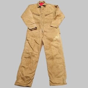 OshKosh B'Gosh insulated Tan duck cotton Mechanic coverall Overall 42 R - Picture 1 of 6