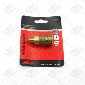Milton S-786 - T- Style Solid Brass Male Coupler - 1/4" MNPT - 300 PSI - Bild 1 von 1