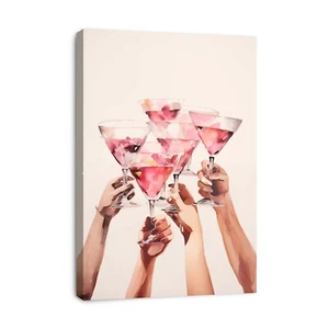 Insegna Compleanno Cheers, Wall Art Preppy Rosa, Insegna Cheers Bar, Cocktail Wall Art - Foto 1 di 13