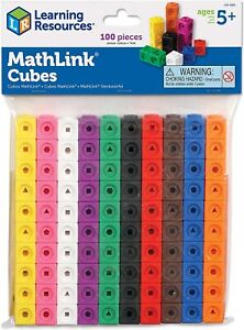 Learning Resources MathLink Maths Cubes, Set of 100 NEW