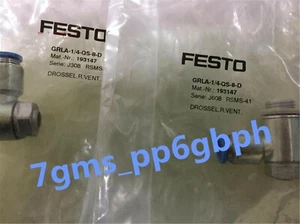 1 PCS NEW FESTO GRLA-1/4-QS-8-D 193147 Throttle valve - Picture 1 of 3