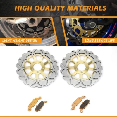 Pastillas rotores de freno delanteros para Kawasaki Z 750 2004-2006 ZR 750 Zephyr 1996-1998 97 Foto 1 de 4