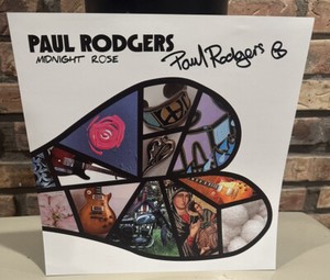 Paul Rodgers Signed ‘Midnight Rose' Art Card 11x11 And New LP - Autographed