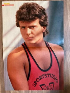 Affiche de magazine vintage allemand Nino de Angelo années 1980 42x28 cm - Photo 1/2