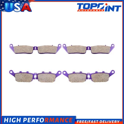 For 2005-2009 Honda VTX1300C VTX1300R Carbon Fiber Front & Rear Brake Pads - Image 1 of 4