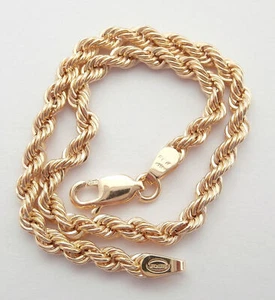 Bracciale  in oro giallo 9 kt. (375) corda UnoAErre   lung. cm.18,5 largo 3mm. - Picture 1 of 10