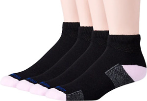 New 	 MediPeds Women's Diabetic Quarter Socks, 4 Pair, Women's 5-10 Shoe