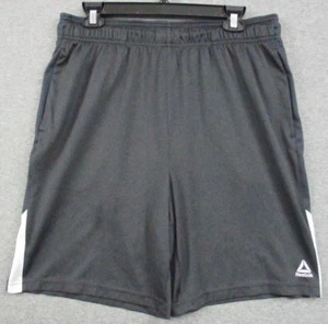 Reebok Shorts Large Boy's Black Elastic Drawstring Unlined Pockets Polyester - Picture 1 of 10