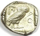 Pièce d'argent Athènes Grèce hibou Athéna AR Tetradrachme (454-404 av. J.-C.) - Bonne VF