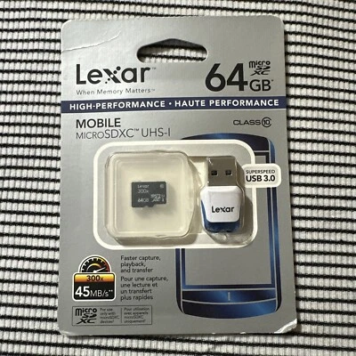 Lexar 64GB Micro SDXC w/ USB - Image 1 of 2