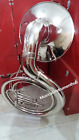 SOUSAPHONE BIG BELL 25" MADE OF PURE BRASS IN CHROME POLISH+FREE CASE +FREE SHIP