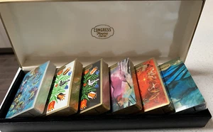 Vintage MCM Congress Playing Cards 6 Deck Box Set All New Packs EXC - Picture 1 of 4