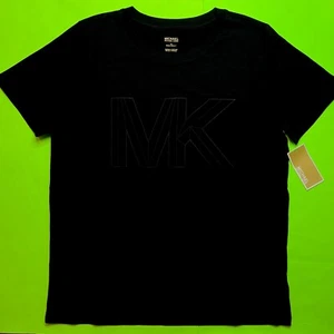 New MICHAEL KORS Women’s Short Sleeve T-Shirt Size MEDIUM Black MSRP $88.00 - Picture 1 of 15