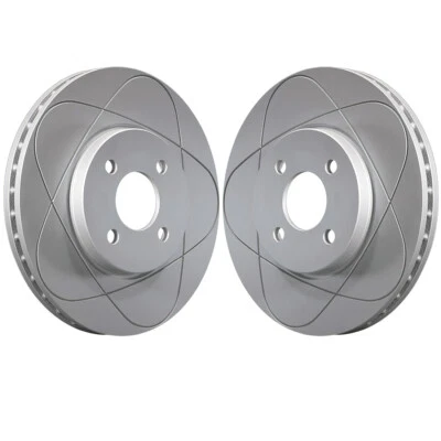 Front Slotted Disc Brake Rotors Fits Saturn SC, SC1, SC2, SL, SL1, SL2, SW1, SW2 - Image 1 of 4