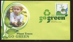 2011 Washington DC - Go Green - Plant Trees - Fleetwood FDC - Picture 1 of 2