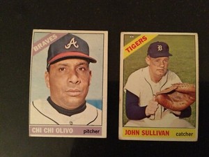 1966  Topps Hi #’s  #578- Chi Chi Olivo/#597-John Sullivan