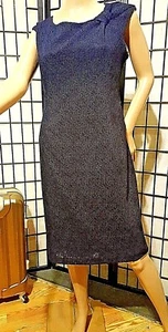 JONES WEAR JONES NEW YORK Little Black Spitze Cocktailkleid Größe 10 voll gefüttert - Bild 1 von 8