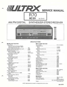SANYO ULTRX R70 RC20 AM/FM STEREO RECEIVER REPAIR SERVICE MANUAL - Picture 1 of 1