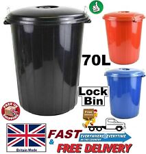 Plastic Dustbin 70 Liter Colour Lock Bin Rubbish Bin Made With Recycle Lid Multi