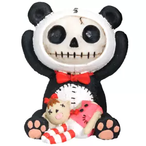 ✿ Neu FURRYBONES Totenkopf Figur PANDABÄR PUPPE KILLER VOODOO Halloween Statue - Bild 1 von 2