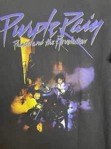 T-shirt Prince viola pioggia taglia M principe e la rivoluzione in moto nera - Foto 1 di 4