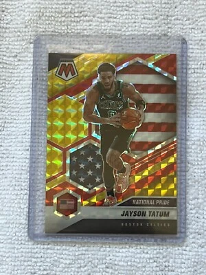 Jayson Tatum 2020-21 Panini Mosaic Fusion #76/88 Red Yellow USA - Image 1 of 2