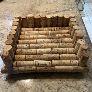 Handmade Wine Cork Coctail Napkin Holder Handmade In The USA - Picture 1 of 8