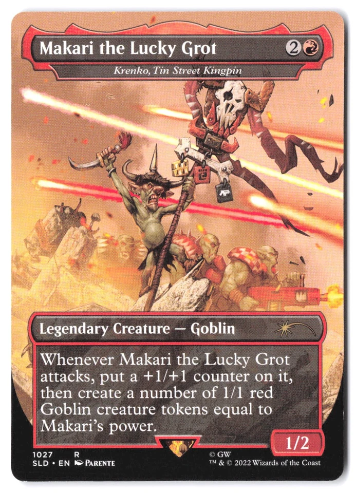 Makari the Lucky Grot - Krenko, Tin Street Kingpin (Borderless) #1027 SLD MTG NM - Image 1 of 2