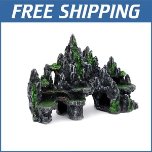 Resin Fish Tank Mountain View Ornament: Enchanting Decor for Aquatic Life - Picture 1 of 9