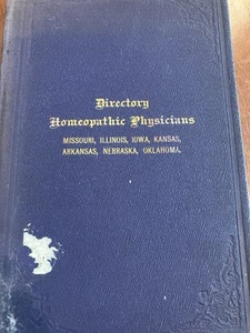 1905 Directory Of Homeopathic Physicians Midwest Book - Picture 1 of 4