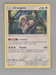 Pokemon TCG Oranguru 113/149 Card Sun and Moon Set Holo Rare Mint - Picture 1 of 3
