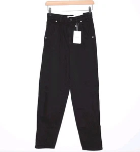 Bershka Slouchy Black Denim Jeans Size 4 New With Tags Relaxed Casual Baggy Legs - Picture 1 of 13