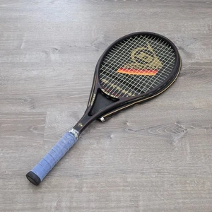 Vintage DUNLOP BLACK MAX Mid-Size Composite Tennisschläger & Koffer GRAPHIT/GLAS - Bild 1 von 13