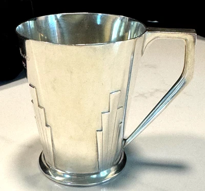 TAZA INGLESA PLATA ESTERLINA 1931 ART DECO BARKER BROS. PESO 6 ONZAS Foto 1 de 4