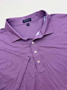 Peter Millar Men's Shirt XXL Purple AOP Crown Crafted Golf Polo Performance - Picture 1 of 10
