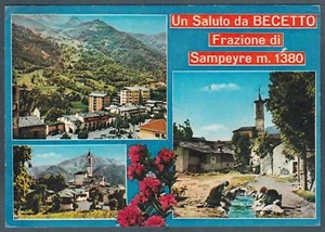 CUNEO SAMPEYRE 01 Frazione BECETTO - LAVANDAIA - VEDUTINE Cartolina viagg. 1971 - Imagen 1 de 1