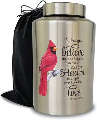 CHIEMOT Up to 220 Lbs Large Cremation Urns for Adult Human Ashes, Decorative Urn for Mal