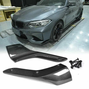 For BMW M2 F87 M2C Coupe 2016-20 Carbon Fiber Front Bumper Splitters Spoiler Lip - Picture 1 of 11