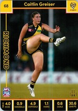 2023 Richmond Tigers AFLW TeamCoach Card - Caitlin Greiser