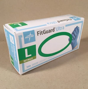 Medline FG2703 FitGuard Ultra Nitrile 150 Powder Free Exam Gloves Size L Exp2026 - Picture 1 of 3