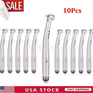 10 Piezas Fibra Óptica Dental LED Generador Eléctrico Alta Velocidad Pieza de Mano Turbina 4 Agujeros - Imagen 1 de 14