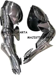 Medieval Full Armset – Steel Armor Gauntlets, Forearm & Elbow Guards and Pauldro - Imagen 1 de 6