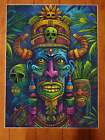 Aztec Shaman Cartoon Style Poster 18x24in