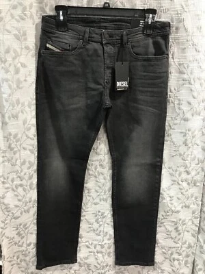 DIESEL Men's Size W36-L30 Black Buster-X Slim Tapered Jeans $225 NWT - Image 1 of 4