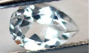 JUEGO DE 2 PIEZAS TOPACIO BLANCO 7 x 5 MM CORTE PERA TODO NATURAL AAA - Imagen 1 de 1