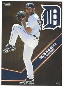 JUSTIN VERLANDER FATHEAD TRADEABLES DETROIT TIGERS REMOVABLE STICKER 2015 #35 - Picture 1 of 3