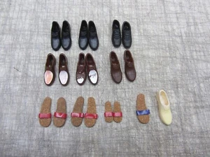 VTG 1960s 60s KEN DOLL SANDALS CORK RED SLIDES SHOES CLEATS JAPAN ORIGINAL ALAN - Picture 1 of 11
