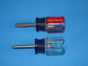 Craftsman Stubby Screwdrivers 3/16"  41854  41855  New Sealed. - Picture 1 of 2