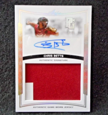 2014 Chris Betts Leaf Perfect Game AUTO / JERSEY.....3 / 5.....Rays / Dodgers - Image 1 of 2